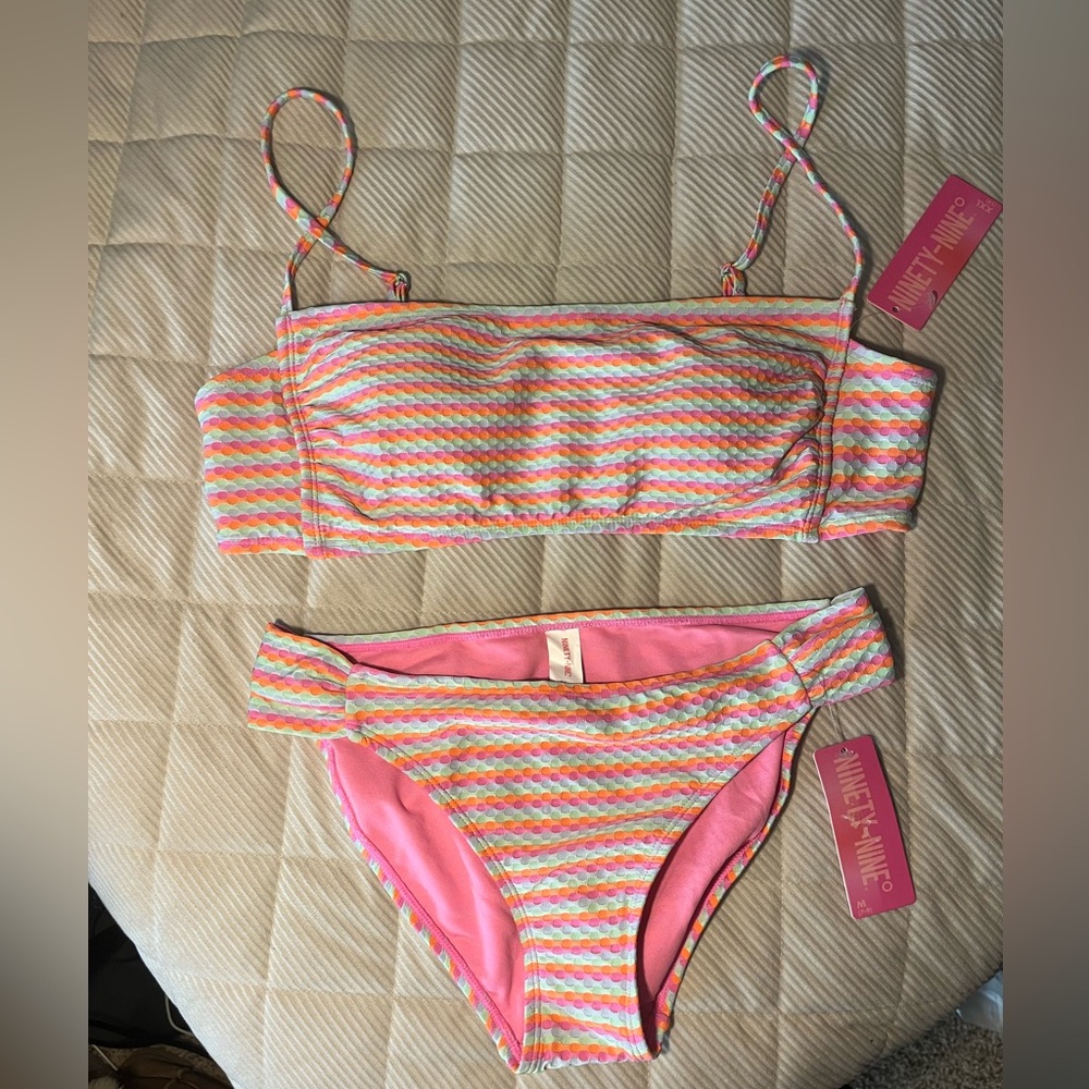 NWT Striped Bikini Set